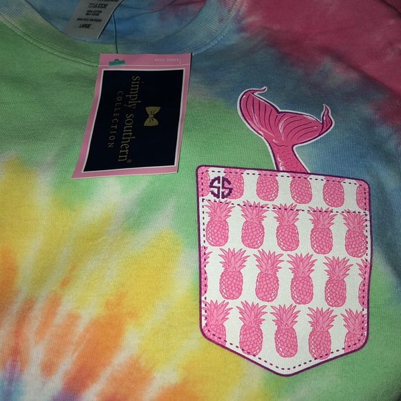 NWT! Simply Southern Large Tie Dye Eat Sleep Beach - Picture 5 of 8